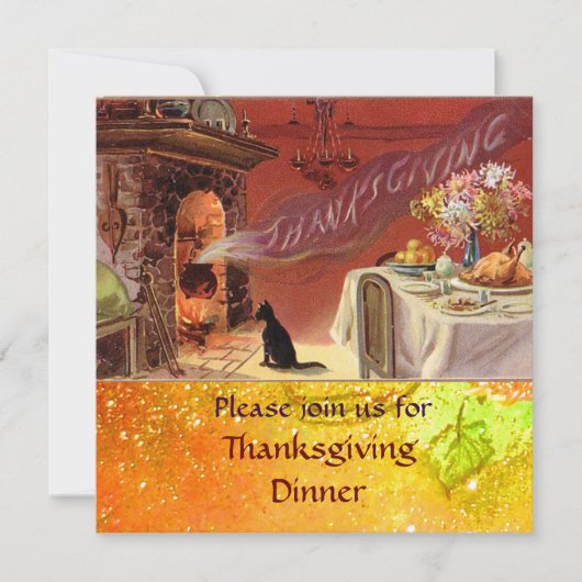 Invitation Fête de Thanksgiving (Devant)