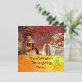 Invitation Fête de Thanksgiving (Debout devant)