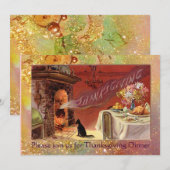 Invitation Fête de Thanksgiving (Devant / Derrière)