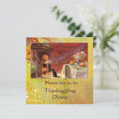 Invitation Fête de Thanksgiving (Debout devant)