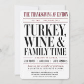 Invitation Fête de Thanksgiving AF dans un journal - Invitati (Devant)