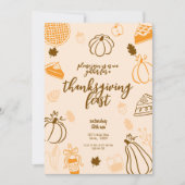 Invitation Fête de Thanksgiving Automne Dîner d'automne (Devant)