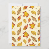 Invitation Fête de Thanksgiving - Choisissez votre couleur (Dos)