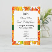 Invitation Fête de Thanksgiving, Citrouille, Squash, Sunflowe (Debout devant)