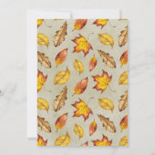 Invitation Fête de Thanksgiving de Fall Leave (Dos)