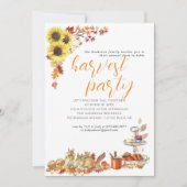 Invitation Fête de Thanksgiving de la moisson d'automne (Devant)