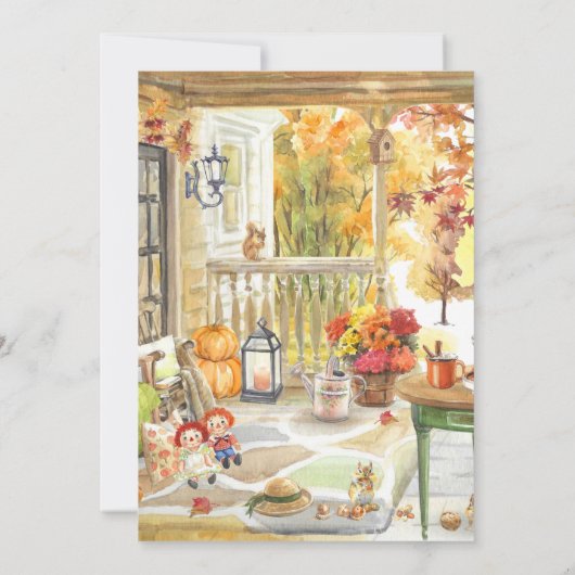 Invitation Fête de Thanksgiving de la moisson d'automne (Dos)