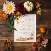 Invitation Fête de Thanksgiving de la moisson d'automne