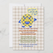 Invitation Fête de Thanksgiving Dîner d'automne Funny Pie Pun (Devant)