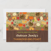 Invitation Fête de Thanksgiving Dîner d'automne pour l'automn (Devant)