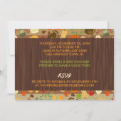 Invitation Fête de Thanksgiving Dîner d'automne pour l'automn (Dos)