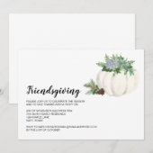 Invitation Fête de Thanksgiving Elegance Fall Friendgiving (Devant / Derrière)