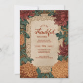 Invitation Fête de Thanksgiving en automne (Devant)