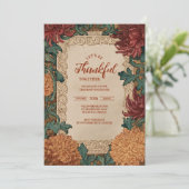 Invitation Fête de Thanksgiving en automne (Debout devant)