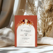 Fête de Thanksgiving en terre cuite florale