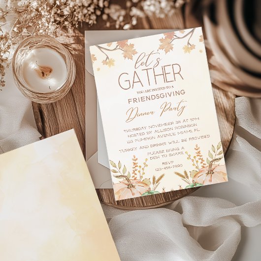 Invitation Fête de Thanksgiving entre amis