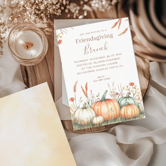Invitation Fête de Thanksgiving entre amis