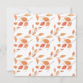 Invitation Fête de Thanksgiving et Friendsgiving avec feuille (Dos)