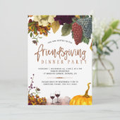 Invitation Fête de Thanksgiving moderne et rustique (Debout devant)