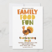Invitation Fête de Thanksgiving pour la famille (Devant)