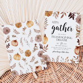 Invitation Fête de Thanksgiving Pumpkin Let's Gather