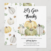 Invitation Fête de Thanksgiving : Rendons Grâce (Devant / Derrière)
