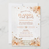 Invitation Fête de Thanksgiving Rustic Flannel et Amis (Devant)