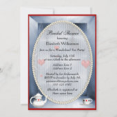 Invitation Fête de thé à la Fête de l'mariée Alice & Flamant  (Dos)