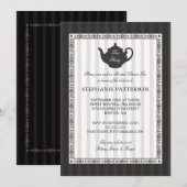 Invitation Fête de thé à la Fête de l'mariée chic française (Devant / Derrière)