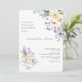 Invitation Fête de thé de mariage champêtre (Debout devant)