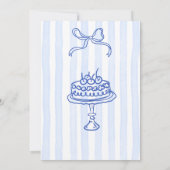 Invitation Fête de thé de mariée à la main fantaisie (Dos)