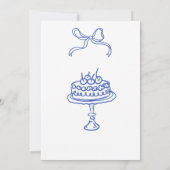 Invitation Fête de thé de mariée à la main fantaisie (Dos)