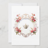 Invitation Fête de Thé de Mariée Marie Antoinette Baroque Roc (Dos)