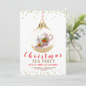 Invitation Fête de thé de Noël (Debout devant)