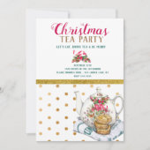 Invitation Fête de thé de Noël (Devant)