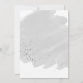 Invitation Fête de thé de Noël à l'aquarelle d'argent (Dos)