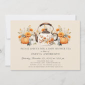 Invitation Fête de thé floral d'automne (Devant)