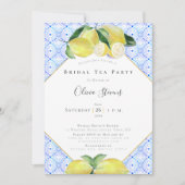 Invitation Fête de thé nuptiale moderne Yellow Lemons Douche (Devant)