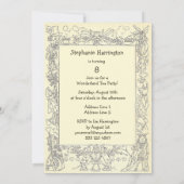 Invitation Fête de thé pour l'anniversaire de Mad Hatter (Dos)