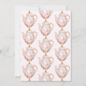 Invitation Fête de thé rose Chinoiserie Fête des mariées (Dos)