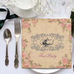 Invitation fête de thé vintage de la douche à la nuptiale vic