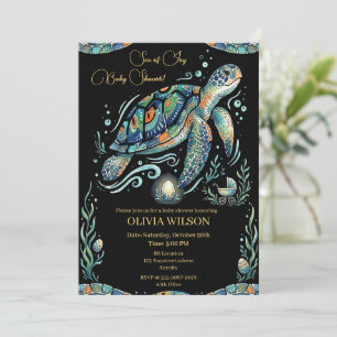 Invitation Fête de Tortue Sous-Marine