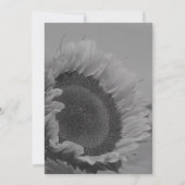 Invitation Fête de tournesol noir et blanc (Dos)