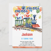 Invitation Fête de train pour le 4e anniversaire (Devant)