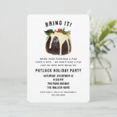 Invitation Fête de vacances amusante (Debout devant)