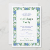 Invitation Fête De Vacances Bleu Et Blanc (Devant)