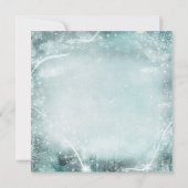 Invitation Fête de vacances bleue turquoise d'arbre de Noël (Dos)