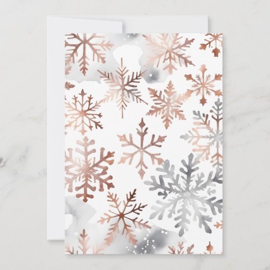 Invitation Fête de vacances boho métallique aquarelle (Dos)