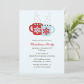 Invitation Fête de vacances chaude de cacao (Debout devant)