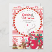 Invitation Fête de vacances chaude de cacao et de Noël de (Devant)